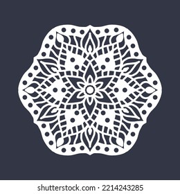 laser cut Mandala ornament pattern. 