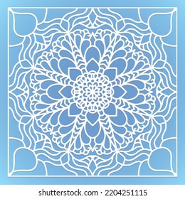 laser cut Mandala pattern. weeding mandala ornament,