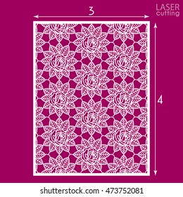 Laser cut ornamental panel with seamless pattern. 