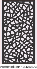 Laser cut panel. Abstract geometric pattern with lines, rhombuses, squares.engraving, paper cut. Stencil lattice ornaments.Door Cnc design .