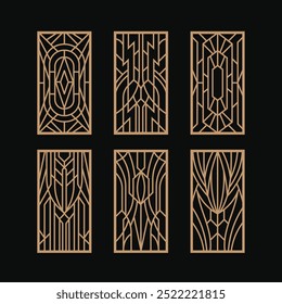 Panel de corte láser art deco diseños vintage