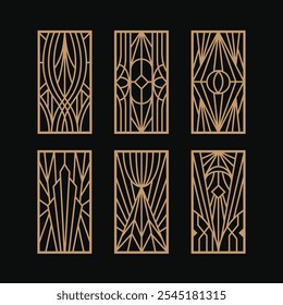 Laser cut panel art deco design illustration