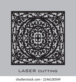 Laser cut panel template for metal, wood, paper, engraving, CNC, stencil.