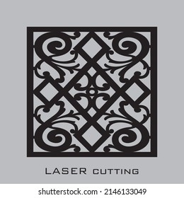 Laser cut panel template for metal, wood, paper, engraving, CNC, stencil.