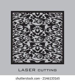 Laser cut panel template for metal, wood, paper, engraving, CNC, stencil.