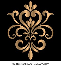 Laser Cut pattern with baroque ornament. Vector Stencil Template for cnc cutting, decorative panels of wood, Mandala. Luxury golden Round Ornament Pattern, Mehndi style, luxury mandala.