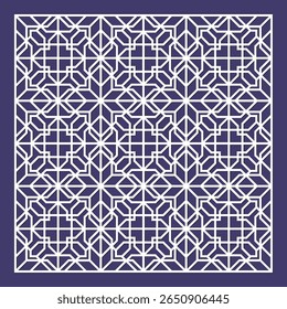 Laser cut pattern. Vector collection of cutting templates with abstract geometric ornament, grid, mesh, lines, chevron. Decorative stencil for laser cut