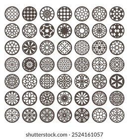 Laser cut patterned coasters, decorative round ornaments.