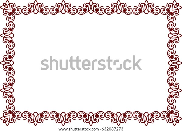 Laser Cut Photo Frame Vector Geometric Stock Vector Royalty Free 632087273