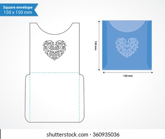 Download Laser Cut Pocket Envelope Template Wedding Stock Vector Royalty Free 360935036