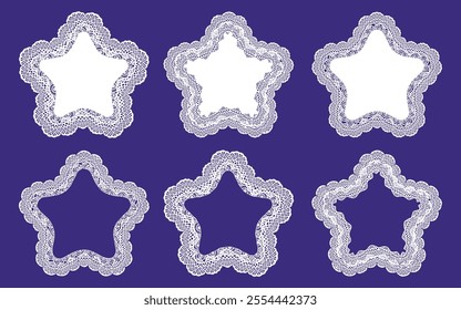 Laser Cut Star paper cut Design Beautiful and Intricate Decorative Pattern for Crafts