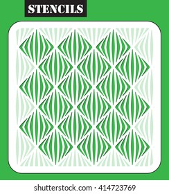 Laser cut template. Allover geometric pattern stencil. Template pattern for decorative panel. 