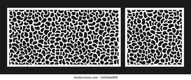 Laser cut template for decorative panel. Vector abstract pattern.