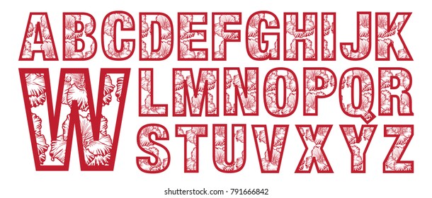 Lowercase Letters Alphabet Laser Cut Template Stock Vector Royalty