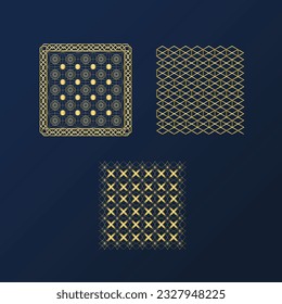 Laser cut template panels set. Die cut geometric pattern rectangle shape for metal , wooden, paper, engraving, stencil. Vector illustration design. 