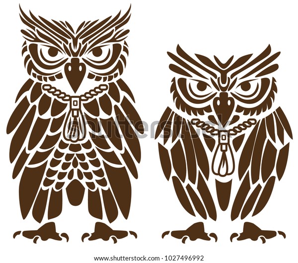 Laser Cut Template Stencil Silhouette Two Stock Vector (Royalty Free