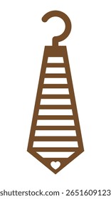 Laser cut tie holder template with angular geometric shape and notched tiers