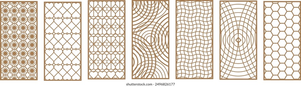 Laser cut Vector Design for CNC, Decorative stencil for laser cutting of wood panel,