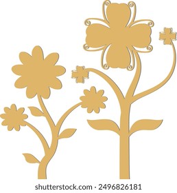 Laser cut Vector Design for CNC, Decorative stencil for laser cutting of wood panel,