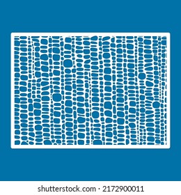 Laser cut vector design. Pattern with cells in strands. Template can be used for paper cutting and printing on scrapbookpages. Vector illustration