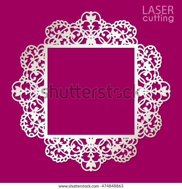 Laser cut vector frame.
Abstract frame with swirls, vector ornament, vintage frame. May be
used for laser cutting. Photo frame with lace corners for paper
cutting.