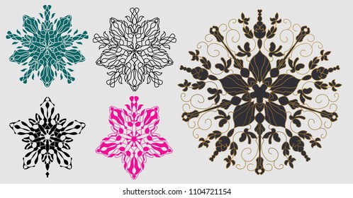 Laser cut vector ornament. 