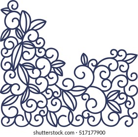 Floral Seamless Pattern Lacy Decorative Border Stock Vector (Royalty ...