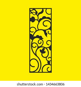 Laser cut vector panel. Elegant modern geometric abstract pattern. A picture suitable for printing, engraving, laser cutting paper, greeting cards, wood, stamp, stencil, gift box, metal, paper, stenci