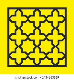 Laser cut vector panel. Elegant modern geometric abstract pattern. A picture suitable for printing, engraving, laser cutting paper, greeting cards, wood, stamp, stencil, gift box, metal, paper, stenci