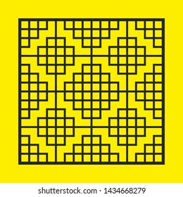 Laser cut vector panel. Elegant modern geometric abstract pattern. A picture suitable for printing, engraving, laser cutting paper, greeting cards, wood, stamp, stencil, gift box, metal, paper, stenci