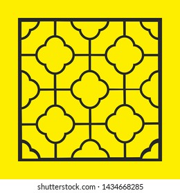 Laser cut vector panel. Elegant modern geometric abstract pattern. A picture suitable for printing, engraving, laser cutting paper, greeting cards, wood, stamp, stencil, gift box, metal, paper, stenci