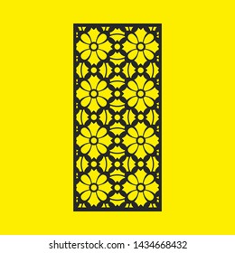 Laser cut vector panel. Elegant modern geometric abstract pattern. A picture suitable for printing, engraving, laser cutting paper, greeting cards, wood, stamp, stencil, gift box, metal, paper, stenci