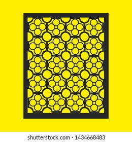 Laser cut vector panel. Elegant modern geometric abstract pattern. A picture suitable for printing, engraving, laser cutting paper, greeting cards, wood, stamp, stencil, gift box, metal, paper, stenci