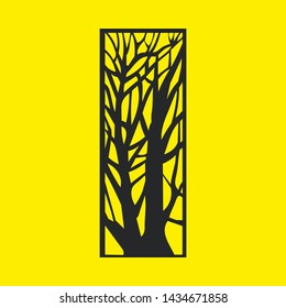 Laser cut vector panel. Elegant modern geometric abstract pattern. A picture suitable for printing, engraving, laser cutting paper, greeting cards, wood, stamp, stencil, gift box, metal, paper, stenci