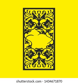 Laser cut vector panel. Elegant modern geometric abstract pattern. A picture suitable for printing, engraving, laser cutting paper, greeting cards, wood, stamp, stencil, gift box, metal, paper, stenci