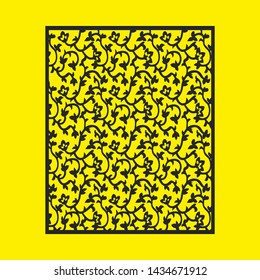 Laser cut vector panel. Elegant modern geometric abstract pattern. A picture suitable for printing, engraving, laser cutting paper, greeting cards, wood, stamp, stencil, gift box, metal, paper, stenci