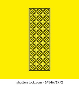 Laser cut vector panel. Elegant modern geometric abstract pattern. A picture suitable for printing, engraving, laser cutting paper, greeting cards, wood, stamp, stencil, gift box, metal, paper, stenci