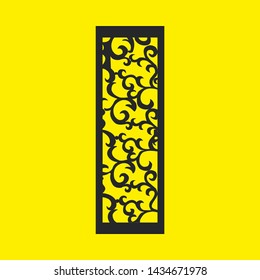 Laser cut vector panel. Elegant modern geometric abstract pattern. A picture suitable for printing, engraving, laser cutting paper, greeting cards, wood, stamp, stencil, gift box, metal, paper, stenci