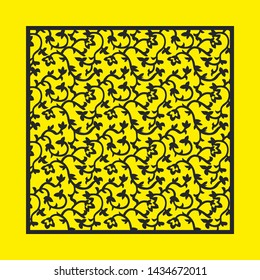 Laser cut vector panel. Elegant modern geometric abstract pattern. A picture suitable for printing, engraving, laser cutting paper, greeting cards, wood, stamp, stencil, gift box, metal, paper, stenci