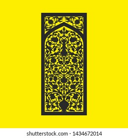 Laser cut vector panel. Elegant modern geometric abstract pattern. A picture suitable for printing, engraving, laser cutting paper, greeting cards, wood, stamp, stencil, gift box, metal, paper, stenci