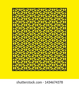 Laser cut vector panel. Elegant modern geometric abstract pattern. A picture suitable for printing, engraving, laser cutting paper, greeting cards, wood, stamp, stencil, gift box, metal, paper, stenci