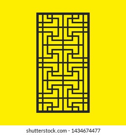 Laser cut vector panel. Elegant modern geometric abstract pattern. A picture suitable for printing, engraving, laser cutting paper, greeting cards, wood, stamp, stencil, gift box, metal, paper, stenci