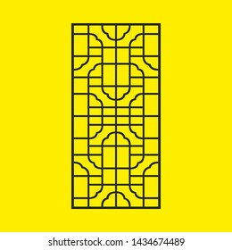 Laser cut vector panel. Elegant modern geometric abstract pattern. A picture suitable for printing, engraving, laser cutting paper, greeting cards, wood, stamp, stencil, gift box, metal, paper, stenci