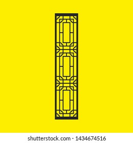 Laser cut vector panel. Elegant modern geometric abstract pattern. A picture suitable for printing, engraving, laser cutting paper, greeting cards, wood, stamp, stencil, gift box, metal, paper, stenci