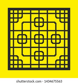 Laser cut vector panel. Elegant modern geometric abstract pattern. A picture suitable for printing, engraving, laser cutting paper, greeting cards, wood, stamp, stencil, gift box, metal, paper, stenci