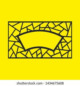 Laser cut vector panel. Elegant modern geometric abstract pattern. A picture suitable for printing, engraving, laser cutting paper, greeting cards, wood, stamp, stencil, gift box, metal, paper, stenci