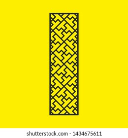 Laser cut vector panel. Elegant modern geometric abstract pattern. A picture suitable for printing, engraving, laser cutting paper, greeting cards, wood, stamp, stencil, gift box, metal, paper, stenci