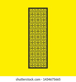 Laser cut vector panel. Elegant modern geometric abstract pattern. A picture suitable for printing, engraving, laser cutting paper, greeting cards, wood, stamp, stencil, gift box, metal, paper, stenci