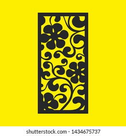 Laser cut vector panel. Elegant modern geometric abstract pattern. A picture suitable for printing, engraving, laser cutting paper, greeting cards, wood, stamp, stencil, gift box, metal, paper, stenci