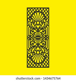 Laser cut vector panel. Elegant modern geometric abstract pattern. A picture suitable for printing, engraving, laser cutting paper, greeting cards, wood, stamp, stencil, gift box, metal, paper, stenci